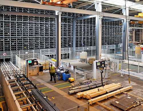 Automated storage and retrieval of metals on show